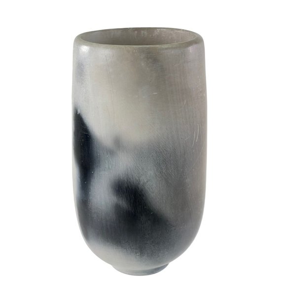 Pam Lujan-Hauer Smoky Gray White Pueblo Pottery Jar Vessel Vase Signed Taos 2000 - Picture 9 of 16